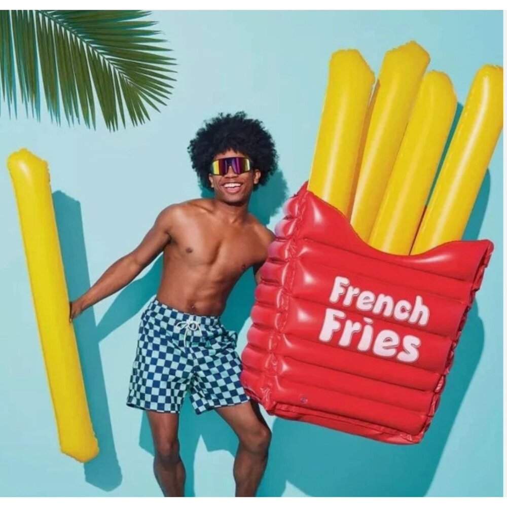 Sun Squad Inflatable French Fry Pool Noodles 6 Piece Set